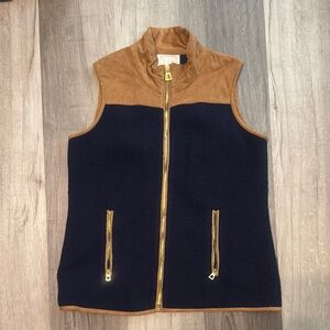 Sail To Sable Navy Blue and Camel colored Vest